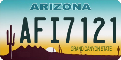 AZ license plate AFI7121