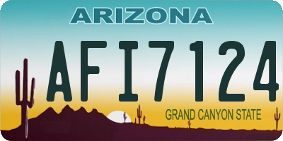 AZ license plate AFI7124