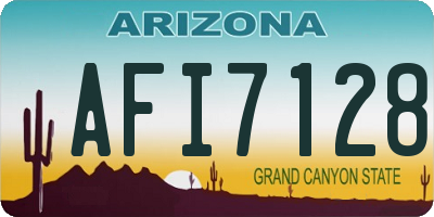 AZ license plate AFI7128