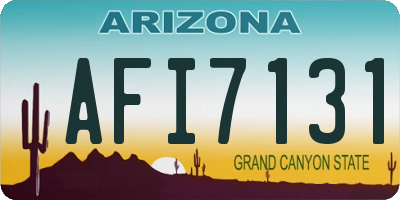 AZ license plate AFI7131