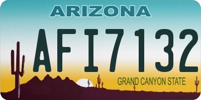 AZ license plate AFI7132