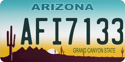 AZ license plate AFI7133