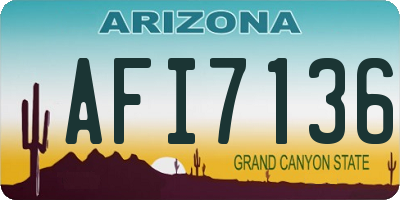 AZ license plate AFI7136