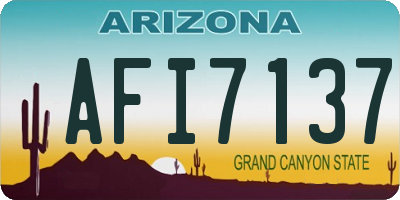 AZ license plate AFI7137