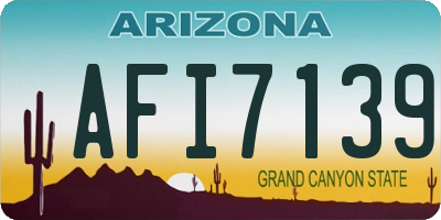 AZ license plate AFI7139