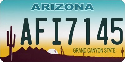 AZ license plate AFI7145