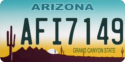 AZ license plate AFI7149