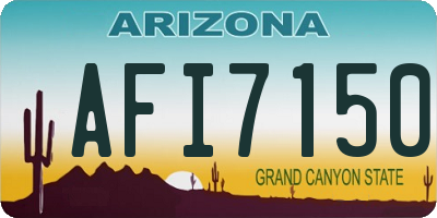 AZ license plate AFI7150