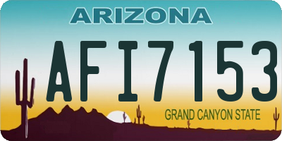 AZ license plate AFI7153