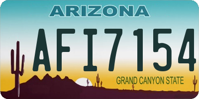 AZ license plate AFI7154