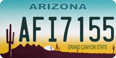 AZ license plate AFI7155