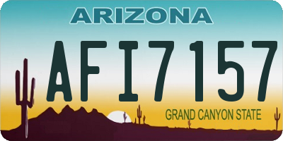 AZ license plate AFI7157