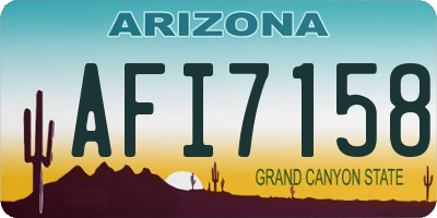 AZ license plate AFI7158