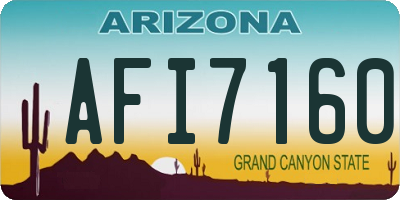 AZ license plate AFI7160