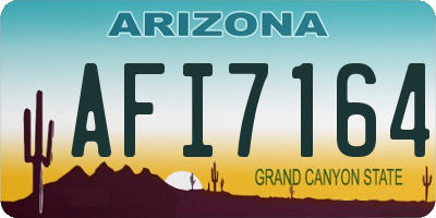 AZ license plate AFI7164