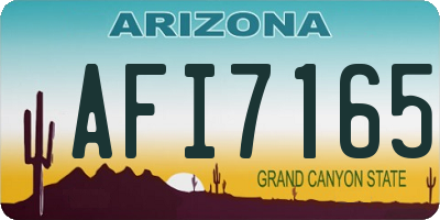 AZ license plate AFI7165