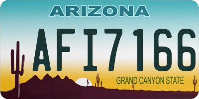 AZ license plate AFI7166