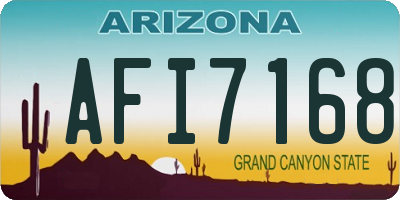 AZ license plate AFI7168