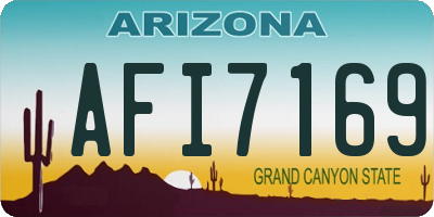 AZ license plate AFI7169