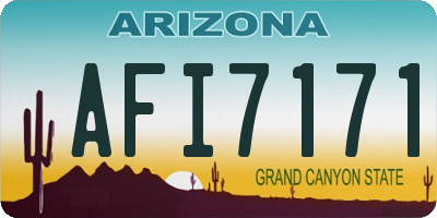 AZ license plate AFI7171