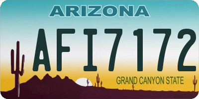AZ license plate AFI7172