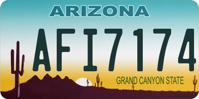 AZ license plate AFI7174