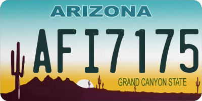 AZ license plate AFI7175