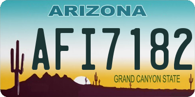 AZ license plate AFI7182