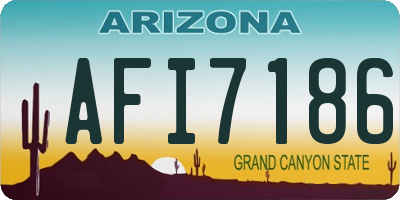 AZ license plate AFI7186