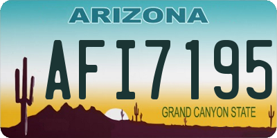 AZ license plate AFI7195
