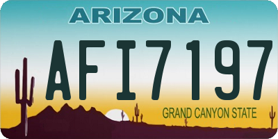 AZ license plate AFI7197