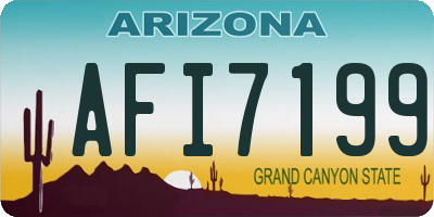 AZ license plate AFI7199