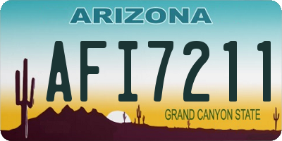 AZ license plate AFI7211