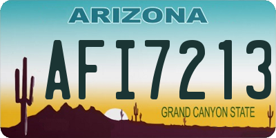 AZ license plate AFI7213