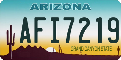 AZ license plate AFI7219