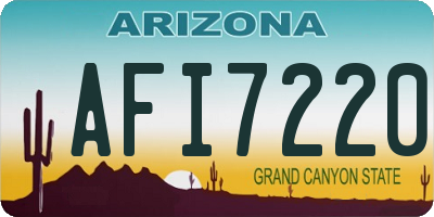 AZ license plate AFI7220