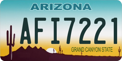 AZ license plate AFI7221