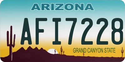 AZ license plate AFI7228
