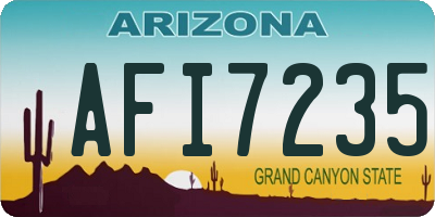AZ license plate AFI7235
