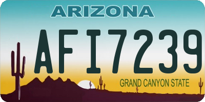 AZ license plate AFI7239
