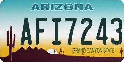AZ license plate AFI7243