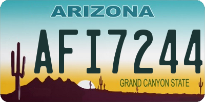AZ license plate AFI7244