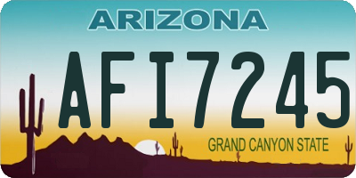 AZ license plate AFI7245