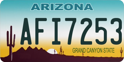 AZ license plate AFI7253