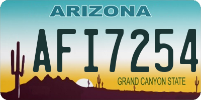 AZ license plate AFI7254