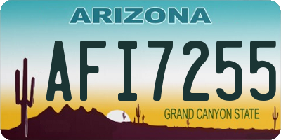 AZ license plate AFI7255