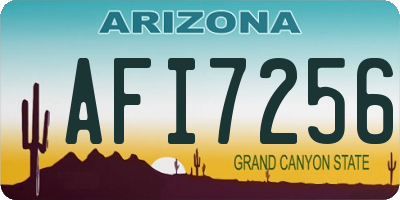 AZ license plate AFI7256