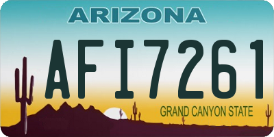AZ license plate AFI7261