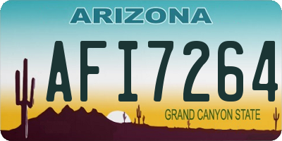 AZ license plate AFI7264