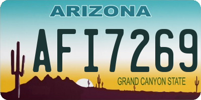 AZ license plate AFI7269